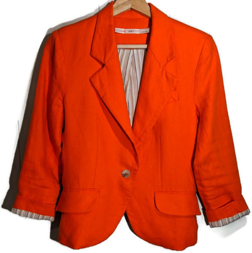 GIBSON women's Blazer, bright orange,retro,fitted